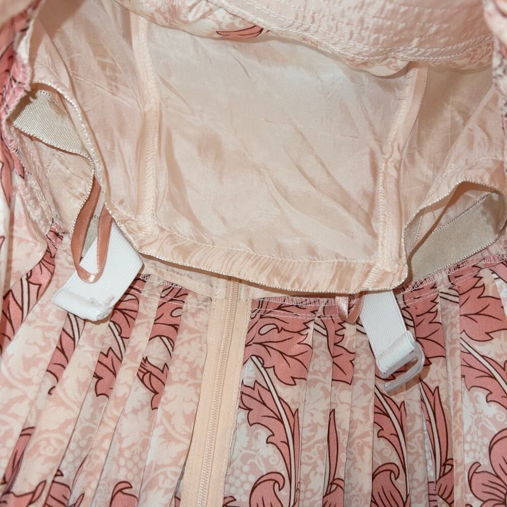 Plenty By Tracy Reece Pink Floral Silk Strapless‎ Dress Size 4 - Picture 4 of 8